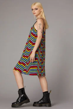 Warped Print Dress