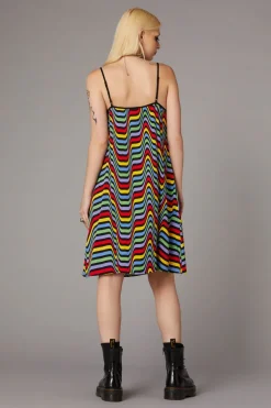 Warped Print Dress