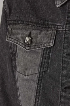 Washed Denim Goth Jacket