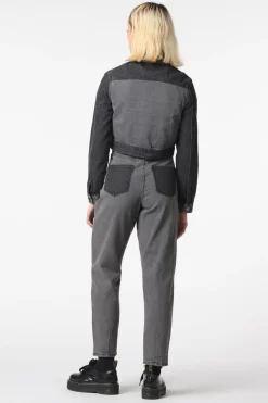 Washed Denim Goth Jacket