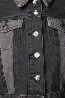 Washed Denim Goth Jacket