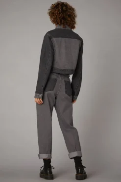 Washed Denim Goth Jacket