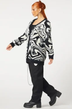 Who Are You Geo Knit Cardi