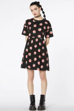 You Peach Cotton Smock Dress